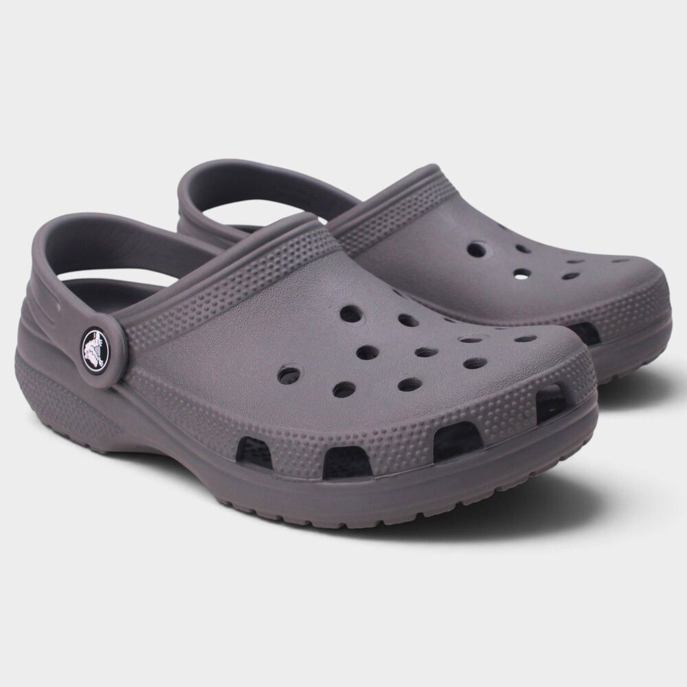 Crocs Classic Clog Kids J2 Dark Gray Slip On Shoes